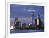 Australia, Western Australia, Perth; the Swan River and City Skyline at Dusk-Andrew Watson-Framed Photographic Print