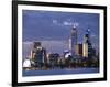 Australia, Western Australia, Perth; the Swan River and City Skyline at Dusk-Andrew Watson-Framed Photographic Print