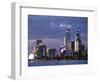 Australia, Western Australia, Perth; the Swan River and City Skyline at Dusk-Andrew Watson-Framed Photographic Print