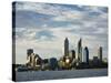 Australia, Western Australia, Perth; View across the Swan River to the City Skyline at Dusk-Andrew Watson-Stretched Canvas