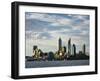 Australia, Western Australia, Perth; View across the Swan River to the City Skyline at Dusk-Andrew Watson-Framed Photographic Print