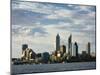 Australia, Western Australia, Perth; View across the Swan River to the City Skyline at Dusk-Andrew Watson-Mounted Photographic Print