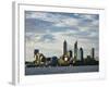 Australia, Western Australia, Perth; View across the Swan River to the City Skyline at Dusk-Andrew Watson-Framed Photographic Print