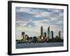 Australia, Western Australia, Perth; View across the Swan River to the City Skyline at Dusk-Andrew Watson-Framed Photographic Print