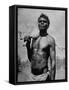 Australian Aborigine Holding a Freshly Killed Animal Used as a Food Source-Fritz Goro-Framed Stretched Canvas