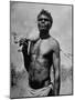 Australian Aborigine Holding a Freshly Killed Animal Used as a Food Source-Fritz Goro-Mounted Photographic Print