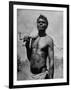 Australian Aborigine Holding a Freshly Killed Animal Used as a Food Source-Fritz Goro-Framed Photographic Print