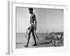 Australian Aborigine Man Bringing Back Two Monitor Lizards Known as Goannas to His Clan-Fritz Goro-Framed Photographic Print