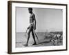 Australian Aborigine Man Bringing Back Two Monitor Lizards Known as Goannas to His Clan-Fritz Goro-Framed Photographic Print