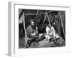 Australian Aborigines, 1886-Edouard Riou-Framed Giclee Print