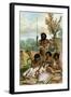 Australian Aborigines Butchering a Kangaroo, 1885-1888-null-Framed Giclee Print