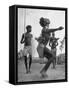 Australian Aborigines Dancing with a Child Watching in the Background-Fritz Goro-Framed Stretched Canvas