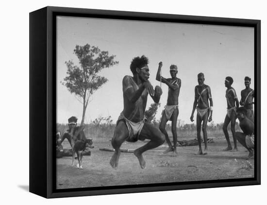 Australian Aborigines Filled with the Spirit of the Kangaroo, Dancing to Honor the Sacred Marsupial-Fritz Goro-Framed Stretched Canvas