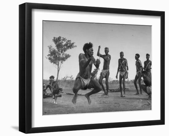 Australian Aborigines Filled with the Spirit of the Kangaroo, Dancing to Honor the Sacred Marsupial-Fritz Goro-Framed Premium Photographic Print