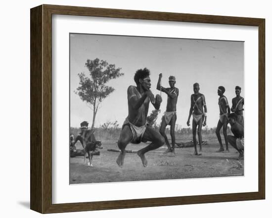 Australian Aborigines Filled with the Spirit of the Kangaroo, Dancing to Honor the Sacred Marsupial-Fritz Goro-Framed Photographic Print