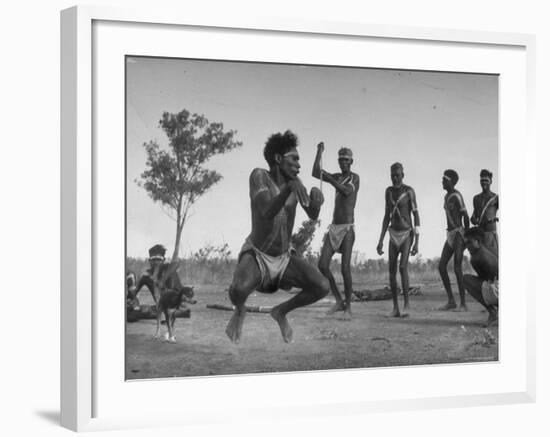 Australian Aborigines Filled with the Spirit of the Kangaroo, Dancing to Honor the Sacred Marsupial-Fritz Goro-Framed Photographic Print