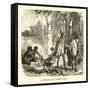 Australian Aborigines-null-Framed Stretched Canvas