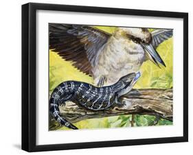 Australian Blue-Tongued Skink (Tiliqua Scincoides), Scincidae-null-Framed Giclee Print