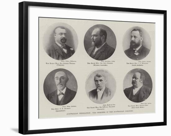 Australian Federation, the Premiers of the Australian Colonies-null-Framed Giclee Print