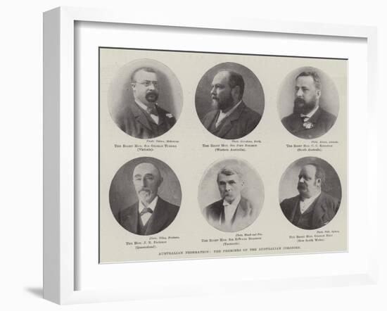 Australian Federation, the Premiers of the Australian Colonies-null-Framed Giclee Print