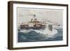 Australian Ferry Boats Carrying Holidaymakers to the Sea Beaches-Percy F.s. Spence-Framed Art Print