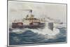 Australian Ferry Boats Carrying Holidaymakers to the Sea Beaches-Percy F.s. Spence-Mounted Art Print