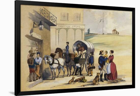 Australian Gold Diggers in the Australian Digger, 1855-Henry Heath Glover-Framed Giclee Print