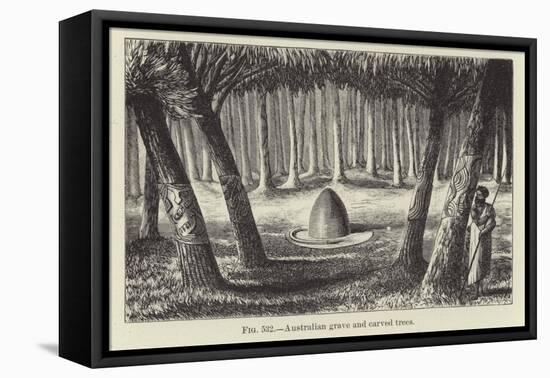 Australian Grave and Carved Trees-null-Framed Stretched Canvas