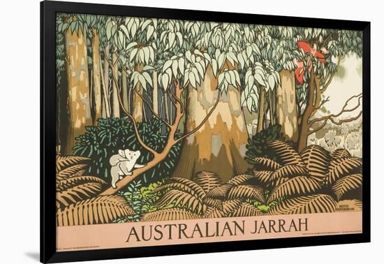 Australian Jarrah Travel Poster-null-Framed Giclee Print