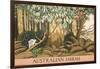 Australian Jarrah Travel Poster-null-Framed Premium Giclee Print