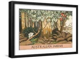 Australian Jarrah Travel Poster-null-Framed Giclee Print