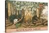 Australian Jarrah Travel Poster-null-Stretched Canvas