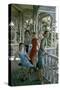 Australian Models Pose on a Porch, Melbourne, Australia, 1956-John Dominis-Stretched Canvas