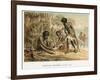 Australian Natives Preparing Meal from an Animal They Have Hunted, C1895-null-Framed Giclee Print