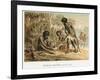 Australian Natives Preparing Meal from an Animal They Have Hunted, C1895-null-Framed Giclee Print