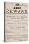 Australian Reward Poster, 1854-Australian School-Stretched Canvas