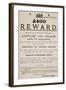 Australian Reward Poster, 1854-Australian School-Framed Giclee Print