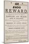 Australian Reward Poster, 1854-Australian School-Mounted Giclee Print