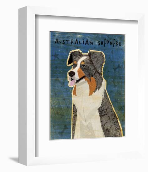 Australian Shepherd (Blue Merle)-John W^ Golden-Framed Giclee Print