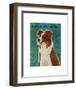 Australian Shepherd (Red)-John W^ Golden-Framed Art Print