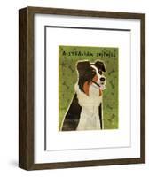 Australian Shepherd-John W^ Golden-Framed Art Print