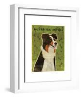 Australian Shepherd-John W^ Golden-Framed Art Print