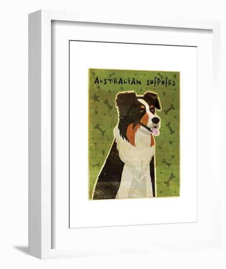 Australian Shepherd-John W^ Golden-Framed Art Print