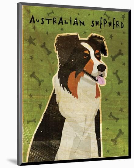 Australian Shepherd-John W^ Golden-Mounted Giclee Print