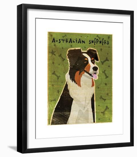 Australian Shepherd-John W^ Golden-Framed Giclee Print