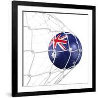 Australian Soccer Ball in a Net-zentilia-Framed Art Print