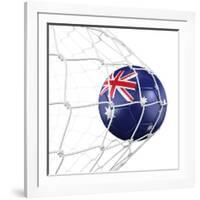 Australian Soccer Ball in a Net-zentilia-Framed Art Print