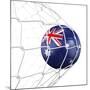 Australian Soccer Ball in a Net-zentilia-Mounted Art Print