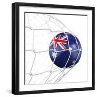 Australian Soccer Ball in a Net-zentilia-Framed Art Print