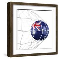 Australian Soccer Ball in a Net-zentilia-Framed Art Print